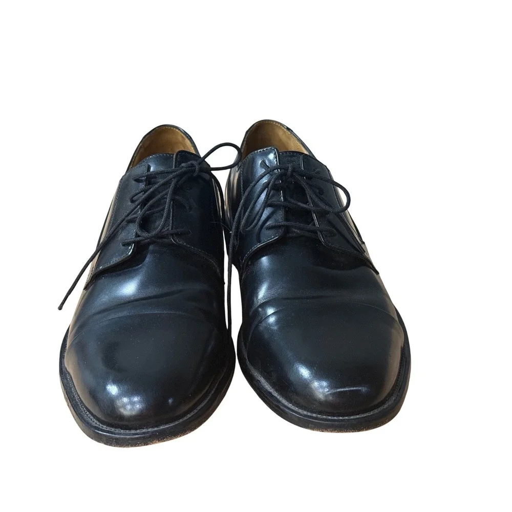 Bostonian Mens Black Leather Cap Toe Derby Dress Shoes 25030 Size‎ 9 W